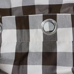 ニトリ　間仕切りカーテン　ブラウンチェック柄　1枚の画像