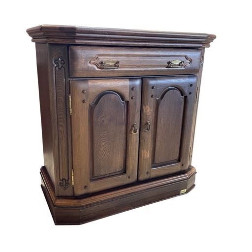 木製 サイドボード キャビネット 英国風 収納飾り棚 ビンテージ アンティーク