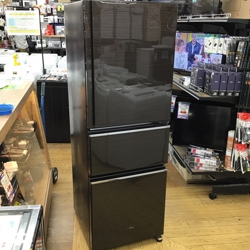 #H-42【ご来店頂ける方限定】MITUBISHIの3ドア冷凍冷蔵庫です