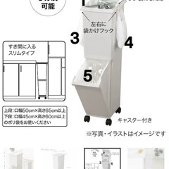 ニトリ　スリム分別ペール2段　ゴミ箱　　　の画像