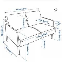 IKEA GLOSTAD グロスタード 2人掛けソファの画像