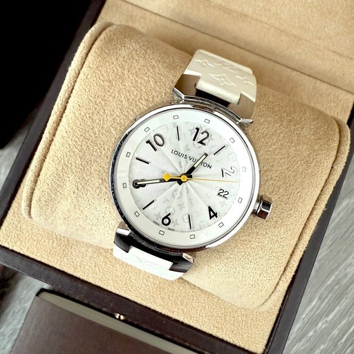 ルイヴィトン　タンブール　ホワイトラバー　レディース