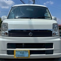 スズキ エブリィワゴン JPターボハイルーフ★総額22.8万円★車検ロング 即日納車可能 エアコンバッチリ！社外ナビ ワンセグTV ETC 社外アルミ お早めに！の画像