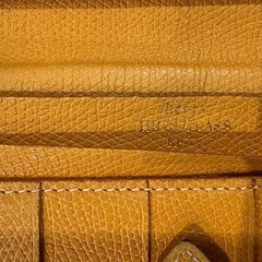 ヘンリーハイクラス　henry high class イエロー レザー 二つ折り財布の画像