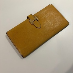 ヘンリーハイクラス　henry high class イエロー レザー 二つ折り財布の画像