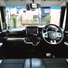 H28 N-BOX GターボLpkg/後期/車検2年付/ハーフレザー/Bluetooth/Bカメラ/両側パワスラの画像