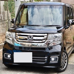 H28 N-BOX GターボLpkg/後期/車検2年付/ハーフレザー/Bluetooth/Bカメラ/両側パワスラの画像