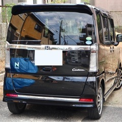 H28 N-BOX GターボLpkg/後期/車検2年付/ハーフレザー/Bluetooth/Bカメラ/両側パワスラの画像
