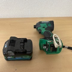 ハイコーキ HIKOKI インパクトドライバ WH36DD 本体　バッテリーの画像