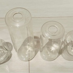 【キャトルセゾン】一輪挿し　3個セット　ミニ花瓶のおまけ付き　ガラスの画像