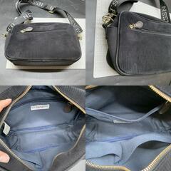 I357 US POLO ASSN ユーエスポロアッスン　レディース　コーデュロイ クロスボディ　ショルダーバッグ　U.S. Polo Assn. ブラック黒　美品の画像