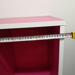 カラーボックス(ピンク) 高さ89cm 横44cm 奥行30cmの画像