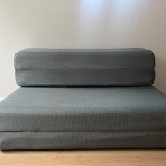 【直接お渡し】NITORI   ニトリ ソファになるマットレス　シングル　グレーの画像