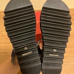Oriental Traffic ブラックサンダル 厚底の画像