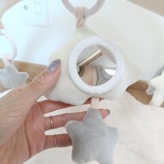 【決まりました!!】シンセー　ふわふわ雲のプレイジムマット　プレイマット　ベビージム　雲　おしゃれなベージュCOLOR💓の画像