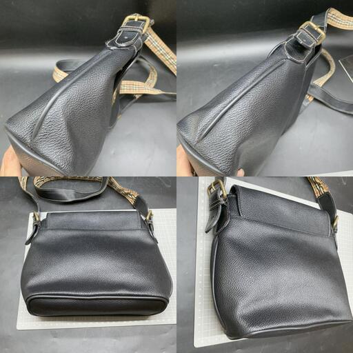 Z293 【Burberry】バーバリーズ レザーショルダーバッグ