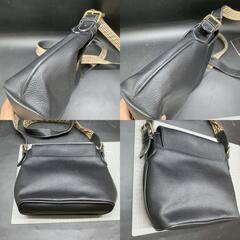Z293 【Burberry】バーバリーズ レザーショルダーバッグ エンブレム ノバチェック Burberrys　ホースロゴ　イタリア製 中古ヴィンテージの画像