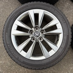レクサス 18インチ LS 40 後期　純正 ホイール ＆タイヤ　4本　 スタッドレス　245/45r18 22年製造　ミシュランの画像