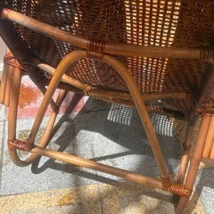 ラダン　椅子　籐製の画像