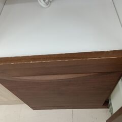 リユースのサカイ栃木店★ジモティ割あり★  食器棚 ホワイトブラウン W116×D48×H177.5 クリーニング済み TC10303の画像