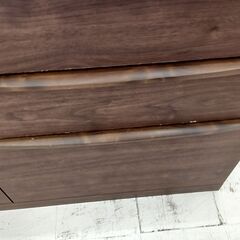 リユースのサカイ栃木店★ジモティ割あり★  食器棚 ホワイトブラウン W116×D48×H177.5 クリーニング済み TC10303の画像