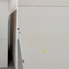 クラフトコガ 大川家具 キッチンボード エミリオ 幅120 ソフトクローズ モイス 食器棚 ホワイト 中古家具 店頭引取歓迎 R9882の画像