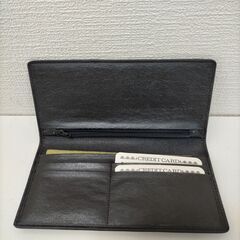【新品未使用】サヌイ織物　博多織　献上長財布　黒　赤　250820-7Y　の画像
