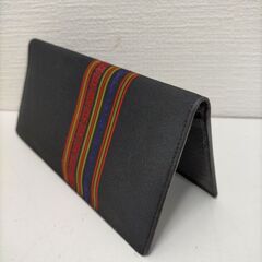【新品未使用】サヌイ織物　博多織　献上長財布　黒　赤　250820-7Y　の画像