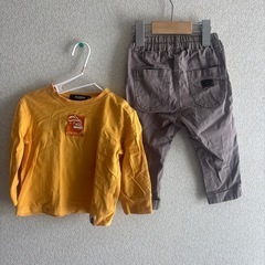 90cm キッズ服まとめ売り　長袖　Tシャツ 長ズボンの画像
