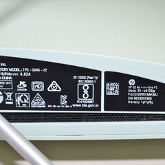 中古一体型パソコン HP 22-c0123jp Windows11+office core i3-9100T 新品爆速SSD480GB メモリー8GB 無線 DVDマルチ webカメラ内蔵の画像