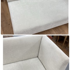 S785 ⭐ 2Pコーナーソファ ダイニングソファ ベージュ 幅150cm USED の画像