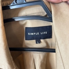 シンプルライフ　ベージュ麻混ジャケットの画像