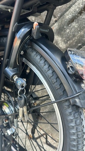 パナソニックの子供乗せ自転車.