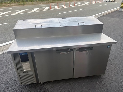 ■中古品 ホシザキ業務用テーブル形冷蔵庫 RT-150SDF-E-HML 2018年 ホテルパン付き 動作問題なし 厨房 台下冷蔵庫 ピザ■