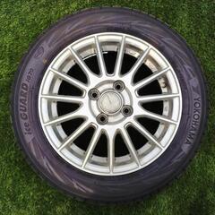 スタッドレスタイヤ+アルミホイールセット　YOKOHAMA　ICEGUARD7 155/65R14　22年製・6部山以上　軽自動車に使えますの画像