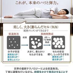 未使用訳あり　抗菌消臭　超熟高反発　10センチ厚　三つ折りマットレス　敷布団　シングル　ホワイトの画像