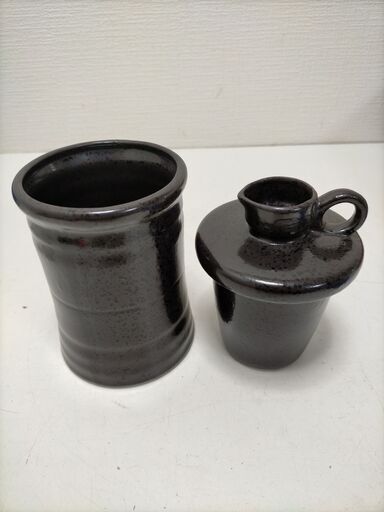 陶器製 古い徳利 黒い点模様 陶器製 古い徳利 黒い点模様 美術品・アンティーク・コレクション