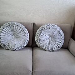 LOWYAベルベット調2人掛けソファーの画像