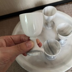 大理石　ミニワイングラスセットの画像