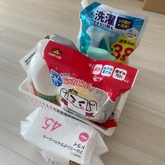 【取引中】掃除・キッチン用品まとめ（使いかけ）収納バスケット付きの画像