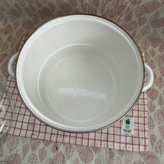 富士ホーロー蒸し器　HONEY WERE★ホーロー両手鍋 蒸し器レトロ花柄蒸し鍋の画像