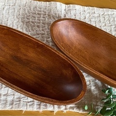 アカシア木製食器 4枚セットの画像
