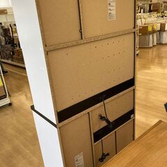 ★ジモティ割引あり★【リユースのサカイ野々市店】食器棚 白黒 W(幅)90×D(奥行き)42×H(高さ)183cm ※クリーニング済みの画像