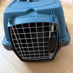 ペットキャリー　ブルー×グレー　小型の画像