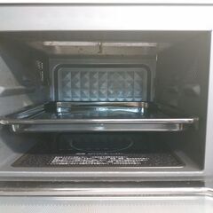 3か月間保証☆配達有り！11000円(税込）アイリスオーヤマ オーブンレンジ 庫内フラット 角皿付 2020年製 ブラックの画像