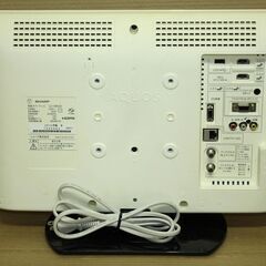 71307★SHARP 19型LED液晶テレビ LC-19K20 【AQUOS/外付HDD録画対応/リモコン付】の画像