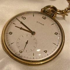 CYMA 懐中時計　金無垢　K18 24gの画像