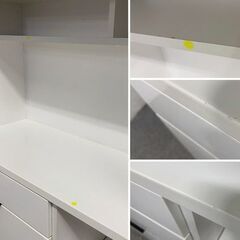 NITORI/ニトリ キッチンボード エトナ105KB-WH ホワイト 幅105cm レンジボード 食器棚 ➁ 中古家具 店頭引取歓迎 R9885の画像