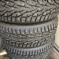 TOYOTA トヨタ 60ハリアー 純正アルミ スパイクタイヤセット18-7.5J PCD114.3 インセット+45 5穴の画像