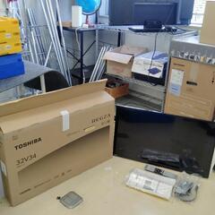 TOSHIBA REGZA 32v34 32型 薄型 液晶テレビ 通電起動チャンネル設定確認 初期化済 箱、リモコン、取説、mini B-CASカード付 東芝 ネット動画ビューティHD 動画 YouTubeの画像